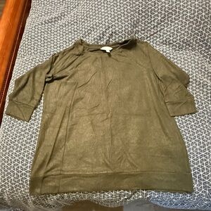 Market & Spruce Forest Green Knit Top